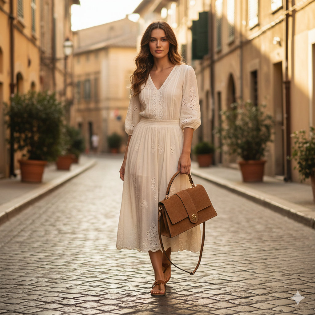 Geantă damă din piele naturala maro deschis Verona