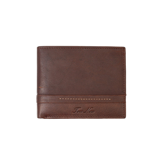 Men's wallet made of brown genuine leather Andy, RFID protection
