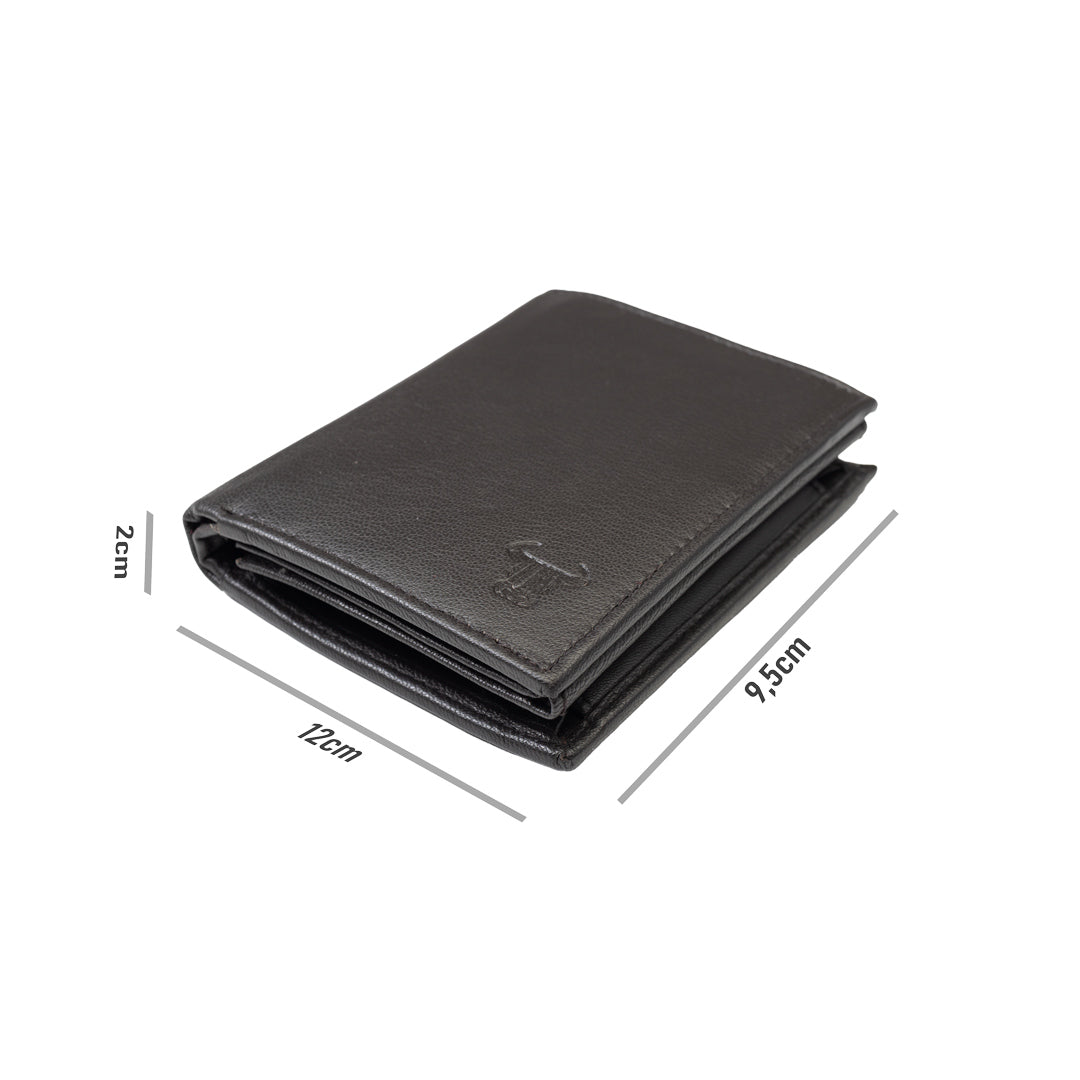 Portofel barbati din piele naturala maro Ryan,protectie RFID