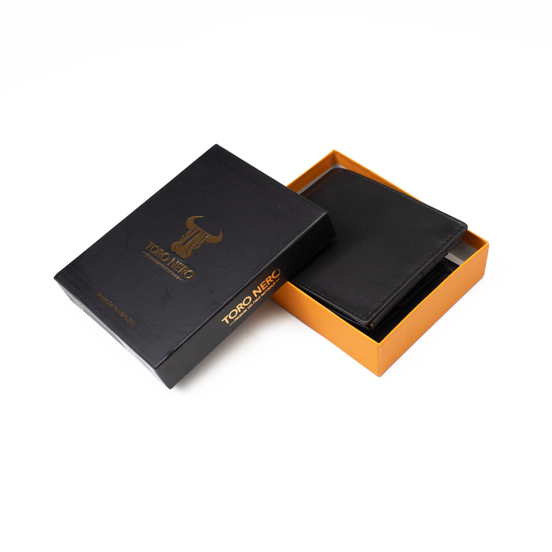 Portofel barbati din piele naturala negru OIL