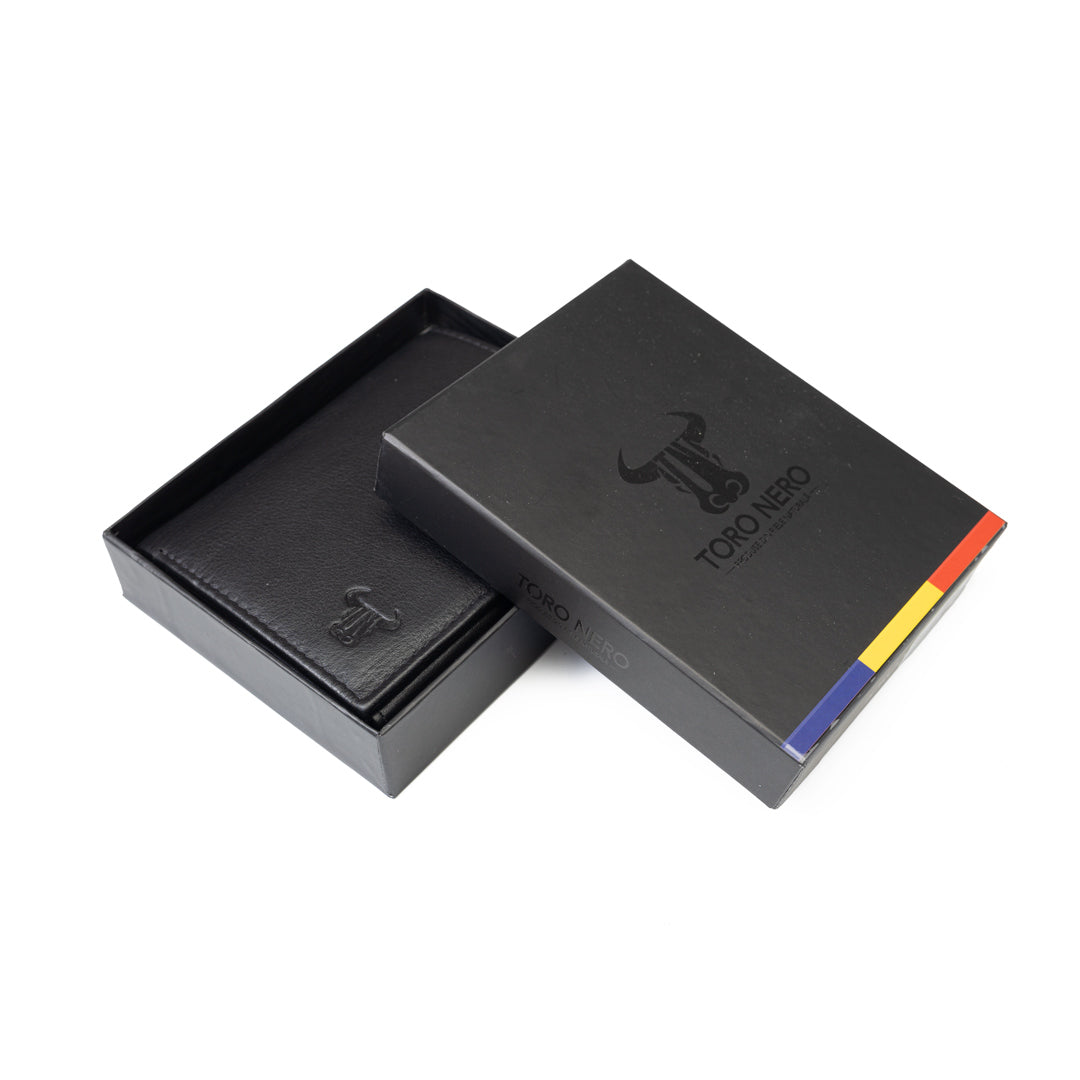 Portofel barbati din piele naturala negru Ryan,protectie RFID