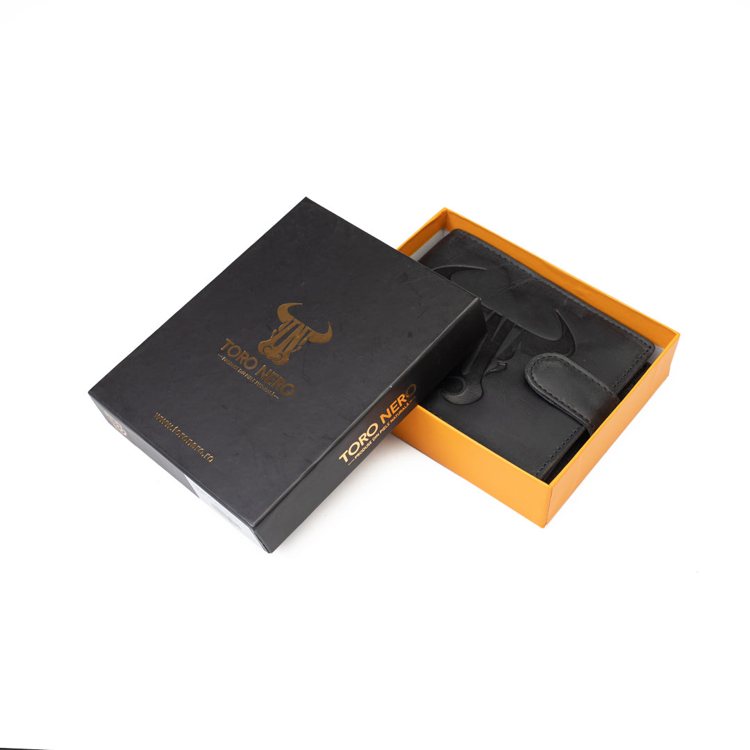 Portofel barbati din piele naturala negru brand Toro