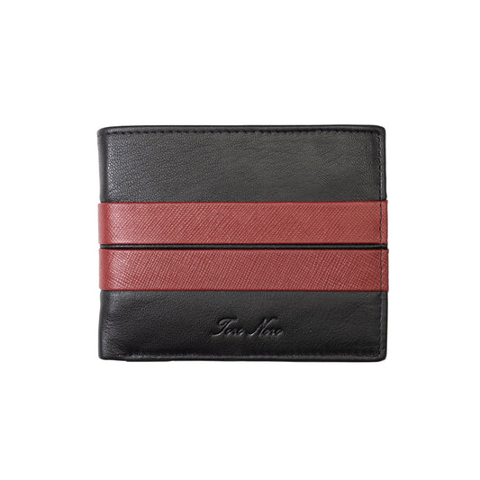 Men's wallet made of black genuine leather Carol, RFID protection