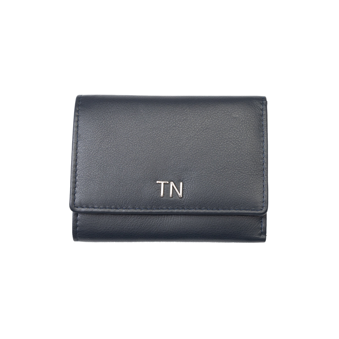 Portofel femei din piele naturala bleumarin Ellis,protectie RFID