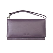 Portofel femei din piele naturala mov Chiara,protectie Rfid