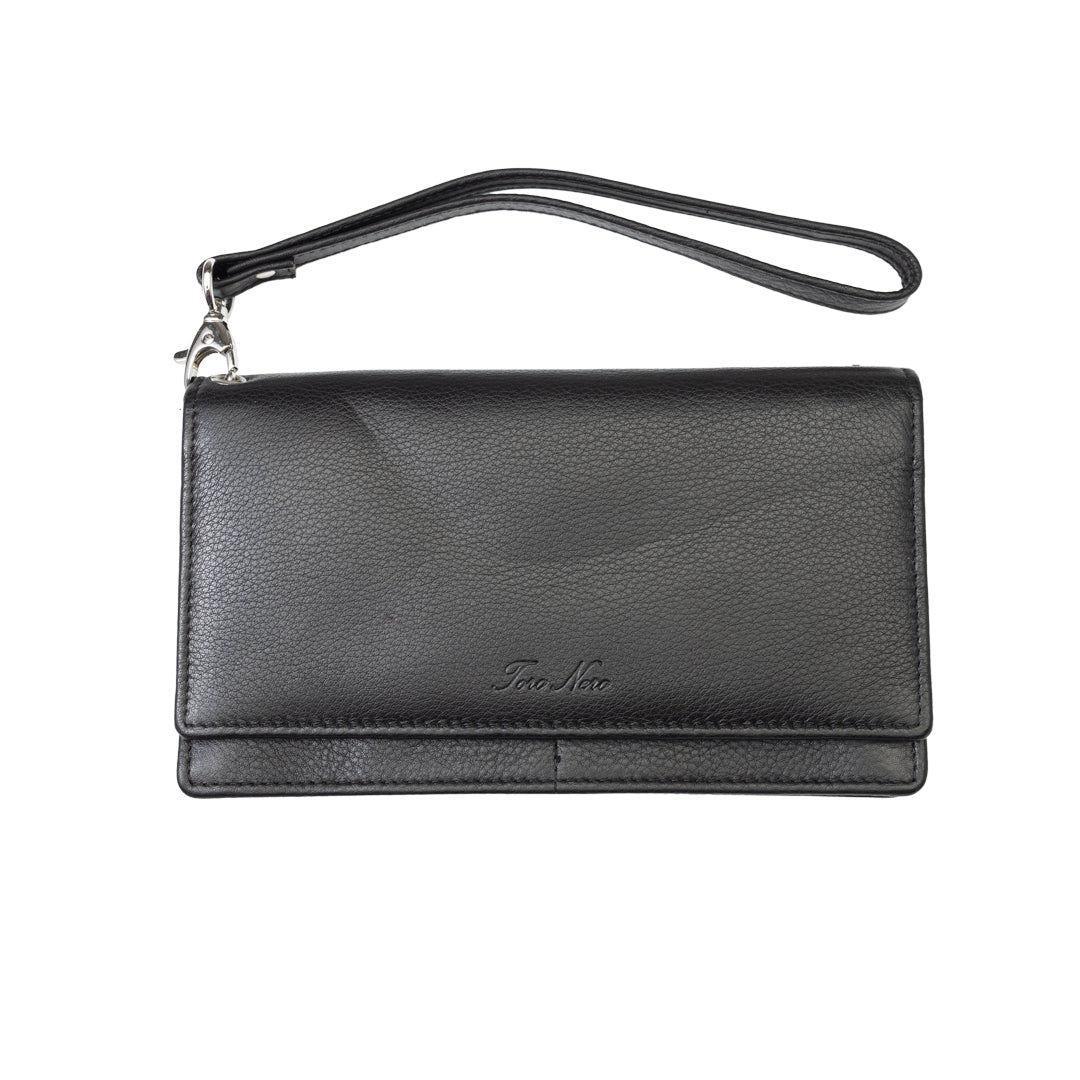 Portofel femei din piele naturala negru Chiara,protectie Rfid