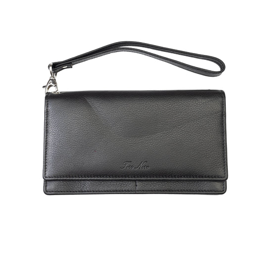 Portofel femei din piele naturala negru Chiara,protectie Rfid