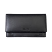 Portofel femei din piele naturala negru Cloudy,protectie Rfid