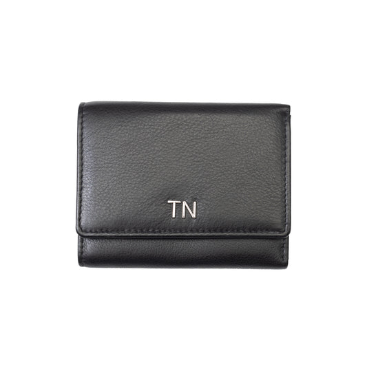 Women's wallet made of genuine leather, black Ellis, RFID protection