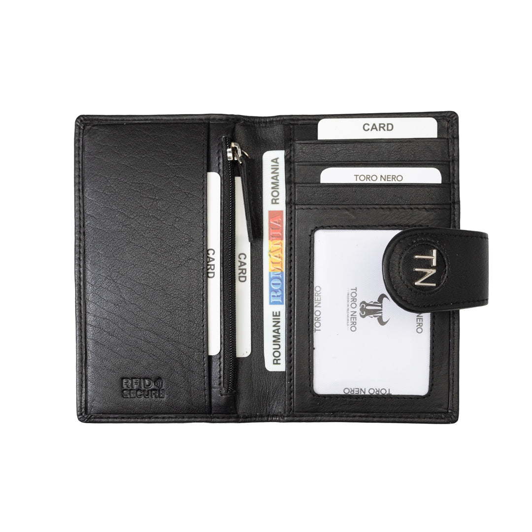 Portofel femei din piele naturala negru Mia,protectie RFID
