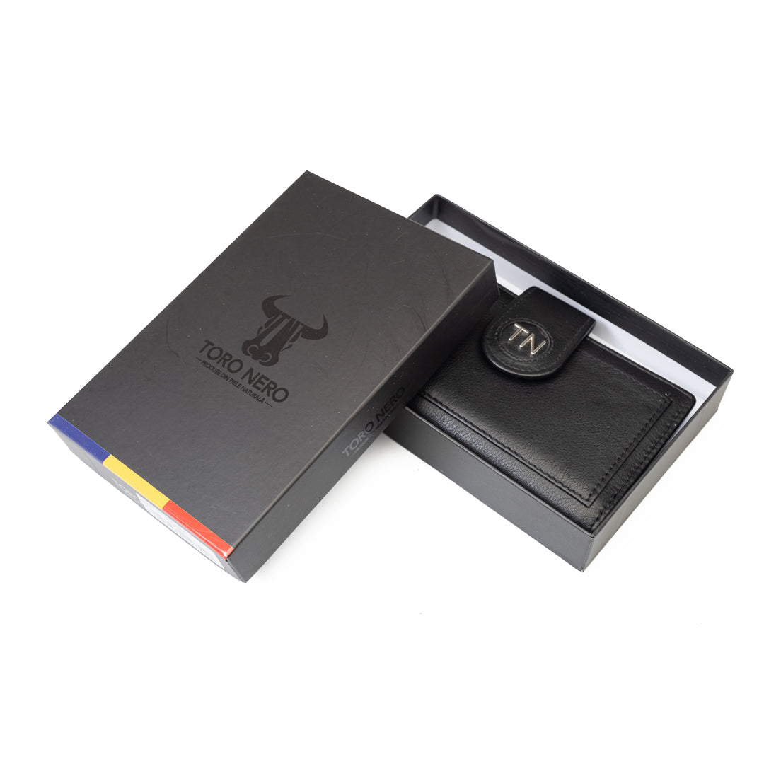 Portofel femei din piele naturala negru Mia,protectie RFID