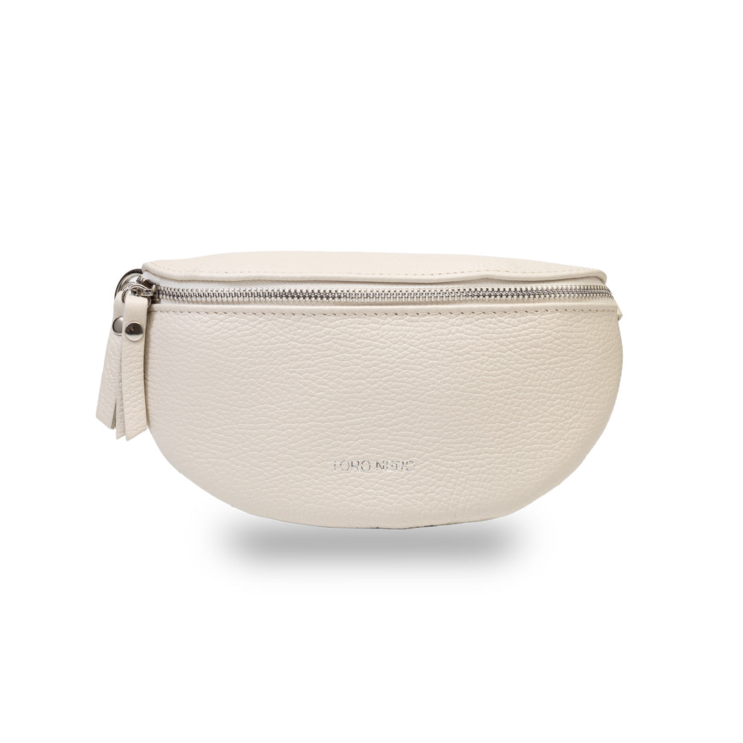Borsetă damă din piele naturala bej Waist Glam