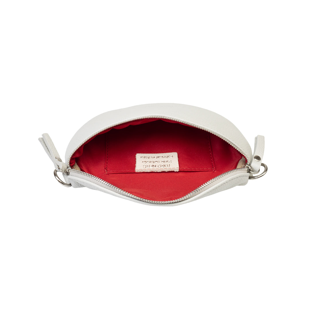 Borsetă damă din piele naturala gri Waist Glam