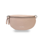 Borsetă damă din piele naturala roz pal Waist Glam