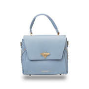Geanta dama din piele naturala baby blue Olivia