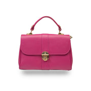 Geanta dama din piele naturala fucsia Beatrice