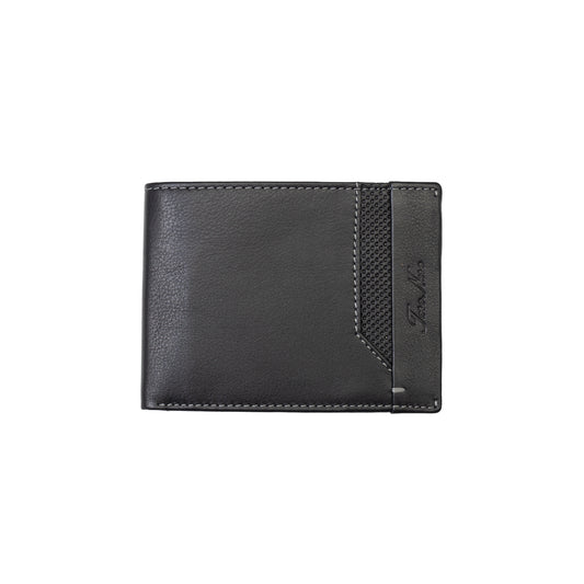 Men's wallet made of genuine leather, black, Vox line, RFID protection