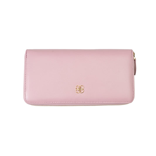 Women's wallet made of genuine leather, lilac-detail Arya