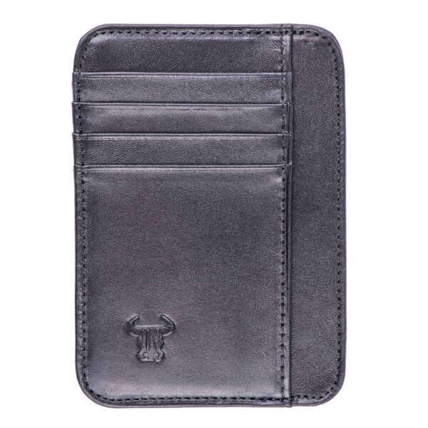 port-card barbati piele naturala negru Open Wallet