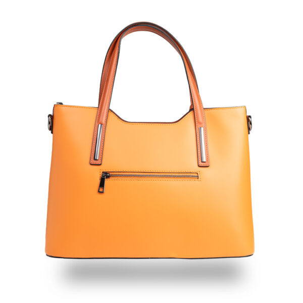geanta dama piele naturala portocaliu Design Lover