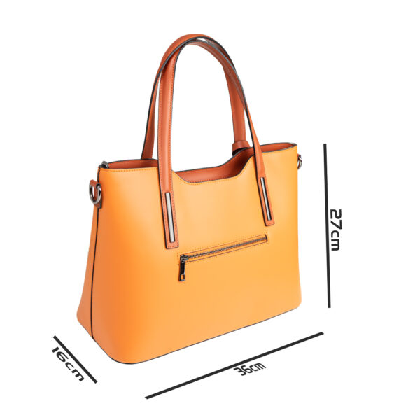 geanta dama piele naturala portocaliu Design Lover2