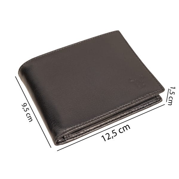 Portofel barbati din piele naturala negru Ilias - imagine 13