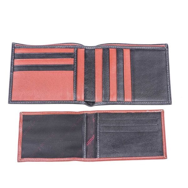Portofel barbati din piele naturala negru-maro Brown Out - imagine 6
