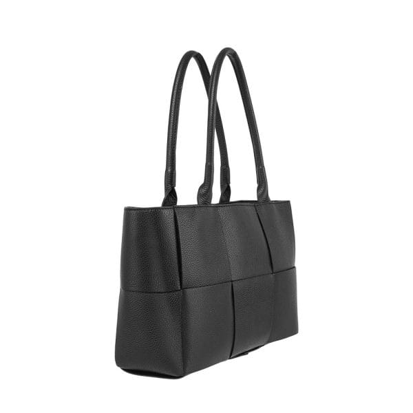 Geantă damă din piele naturala neagra Nadine - imagine 4