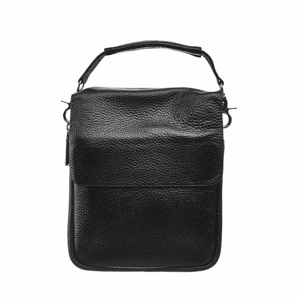 Geanta barbati din piele naturala neagra Aidin