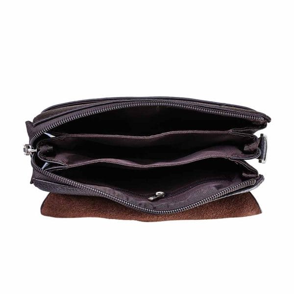 Geanta barbati din piele naturala maro Brocky - imagine 12