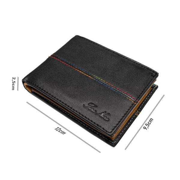 Portofel barbati din piele naturala negru Colour - imagine 7