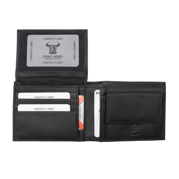 Portofel barbati din piele naturala negru Maxim,protectie RFID - imagine 3